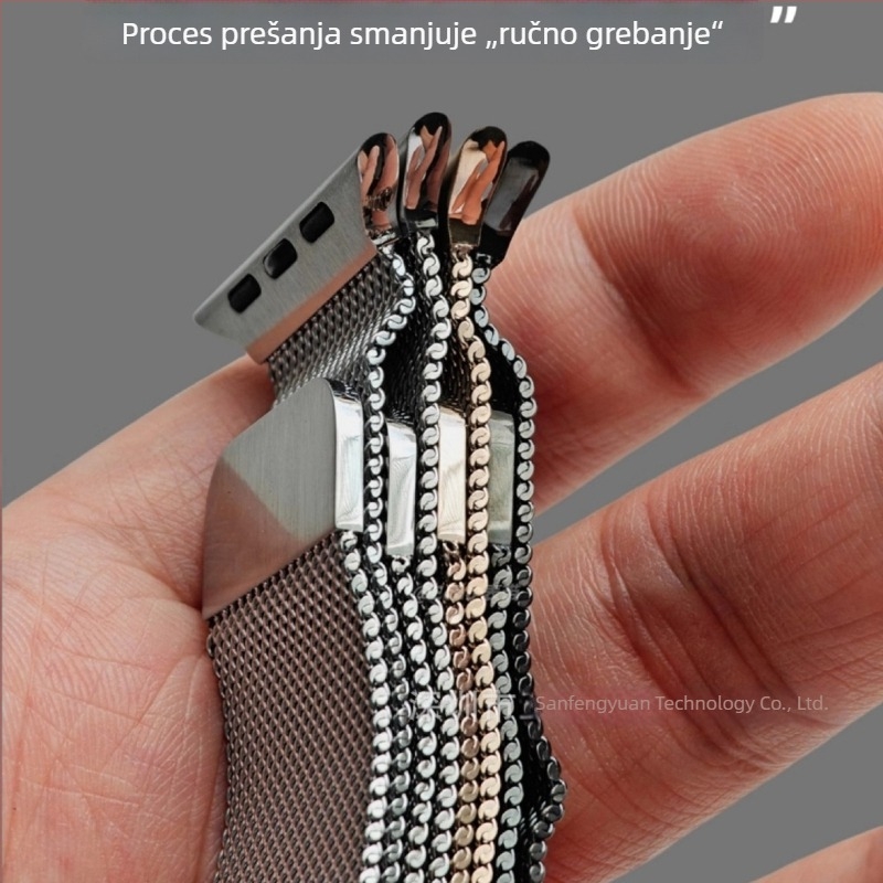 Milaneški remen s CNC konektorom za Apple Watch S10 i iWatch S9, magnetska kopča