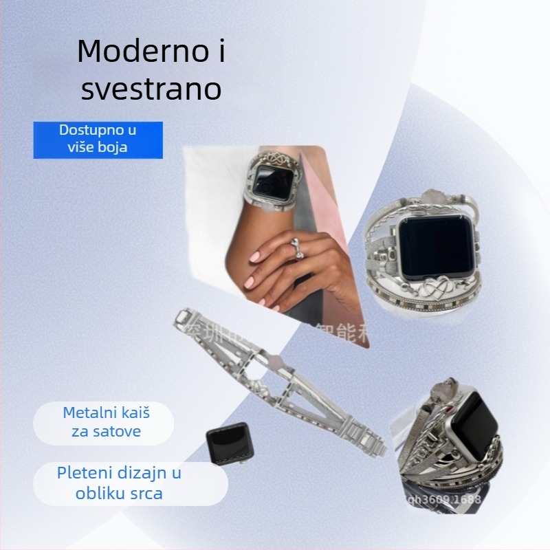 PU tkani remen za Apple Watch, modni stil, kompatibilan s Apple Watch 1–10