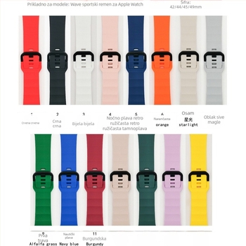 Silicijska sportska narukvica za Apple Watch Series – podesiva, prozračna, jednostavan stil