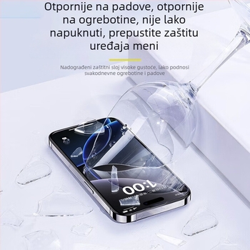 Staklena zaštita zaslona za iPhone 14 Pro Max s anti-refleksijskim premazom, HD jasnost, otporno na prašinu, otiske prstiju, otpornost na pad.