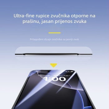 Staklena zaštita zaslona za iPhone 14 Pro Max s anti-refleksijskim premazom, HD jasnost, otporno na prašinu, otiske prstiju, otpornost na pad.