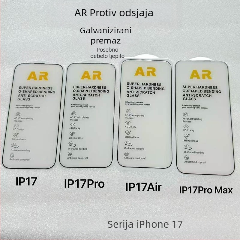 Zaštita zaslona od kaljenog stakla s AR premazom protiv odsjaja za iPhone 17 Pro Max