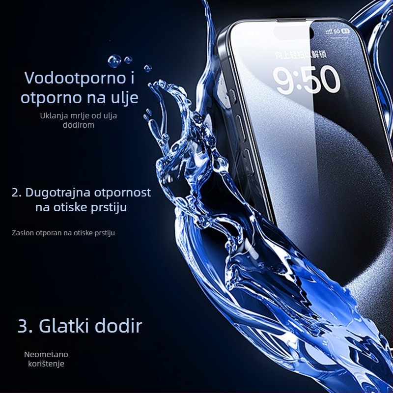 Cosin kaljeno staklo zaštitnik zaslona za iPhone 14 Plus i iPhone 13 Pro Max — potpuno pokriće zaslona, zaštita od padova, anti-odsjaj, anti otisci prstiju, HD