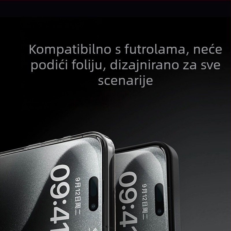 Cosin kaljeno staklo zaštitnik zaslona za iPhone 14 Plus i iPhone 13 Pro Max — potpuno pokriće zaslona, zaštita od padova, anti-odsjaj, anti otisci prstiju, HD