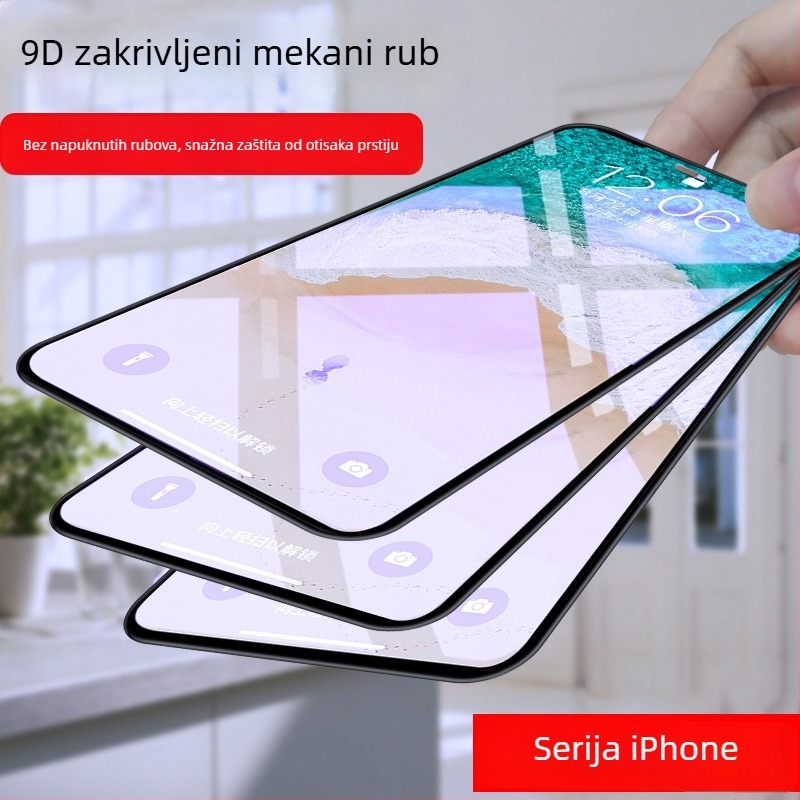 Yot Zaštitno staklo zaslona s mekanim rubom, zaštita privatnosti, HD prednji film za iPhone
