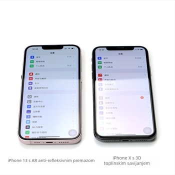 Zaštitno staklo za zaslon od kaljenog stakla s anti-refleksijom za iPhone – potpuno prekrivanje, elektroplatni završetak