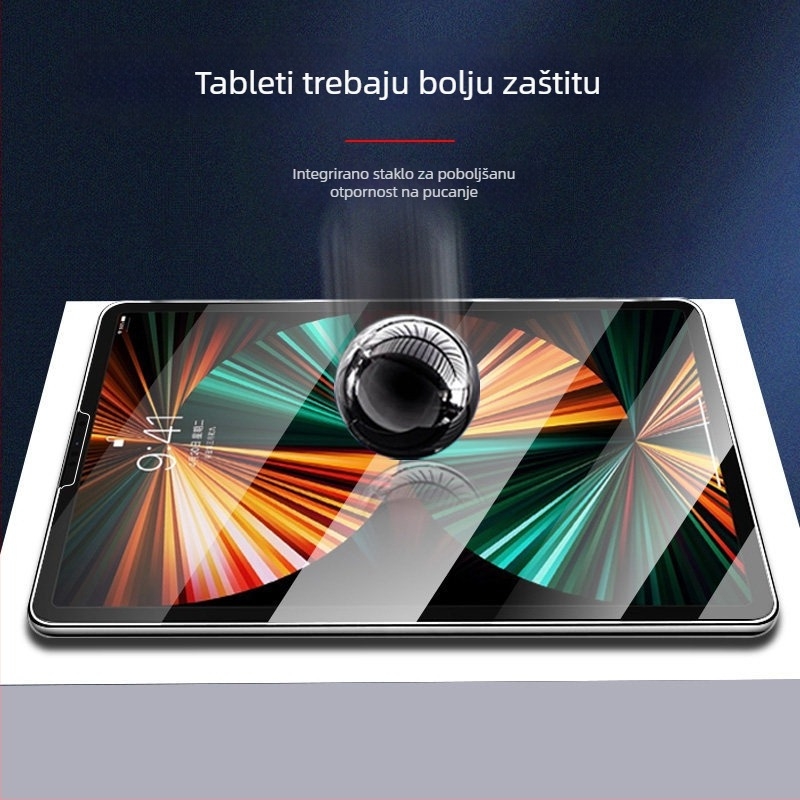 Zaštitno staklo od kaljenog stakla za zaslon iPad 9. generacije, iPad Air 5, iPad Pro 11, iPad Pro 12.9 iPad mini 6 – puna zaštita, otporan na otiske prstiju, HD