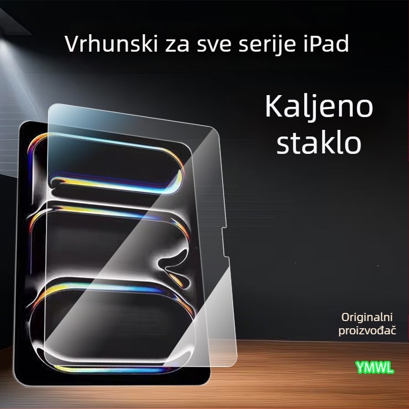 Kaljeno staklo zaštitnik zaslona za seriju iPad – prednja zaštita, HD jasnoća, otisci prstiju, otpornost na padove.