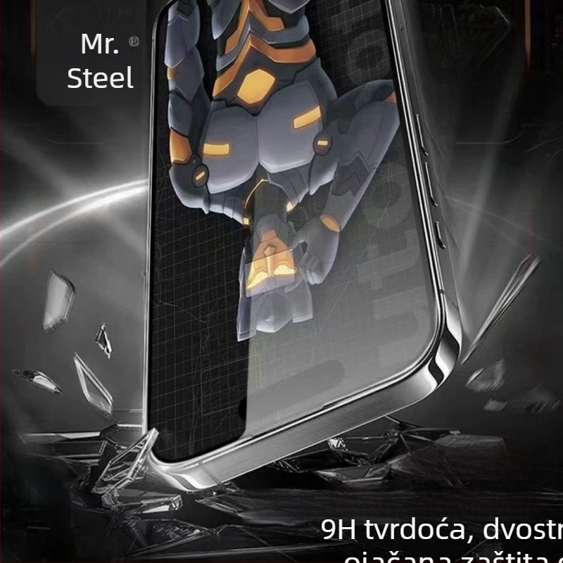 Mr. Steel Staklena zaštita zaslona za Apple iPhone — HD anti-otisak prsta, prednji film