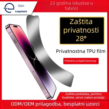 Apple iPhone zaštita zaslona za privatnost - prednja folija od kaljenog stakla, HD jasnoća, anti‑otisak, anti‑peep, strojna obrada
