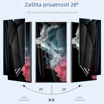 Apple iPhone zaštita zaslona za privatnost - prednja folija od kaljenog stakla, HD jasnoća, anti‑otisak, anti‑peep, strojna obrada