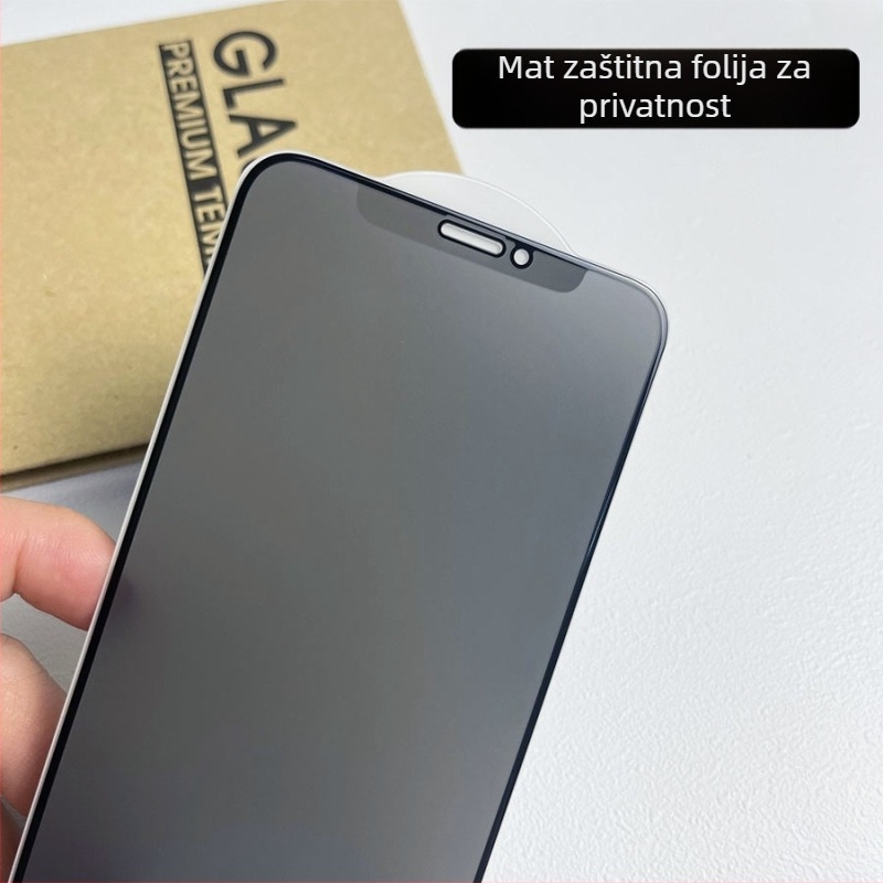 Matirano zaštitno staklo protiv prisluškivanja za Apple iPhone 16 Pro Max, 15 Pro i 11/12/13 Pro – puni zaslon