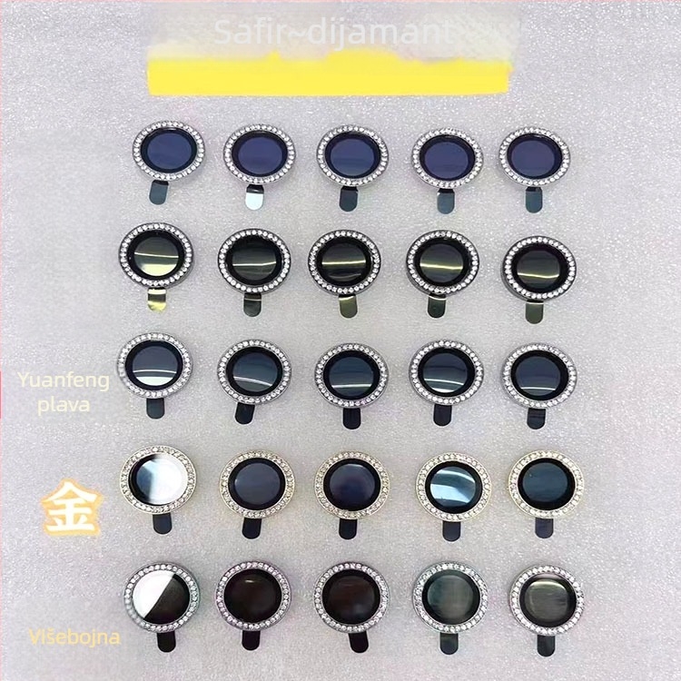 Prsten za zaštitu kamere s metalnim dijamantnim ukrasima za iPhone 14 Pro Max i iPhone 16 Pro Max