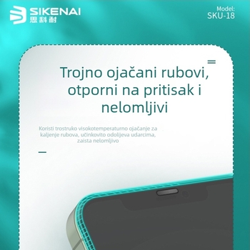 Sikona Anti-Peep Kaljeno Staklo Zaštita Zaslona za iPhone 15, 15 Pro i 15 Pro Max – HD, Otporno na ogrebotine