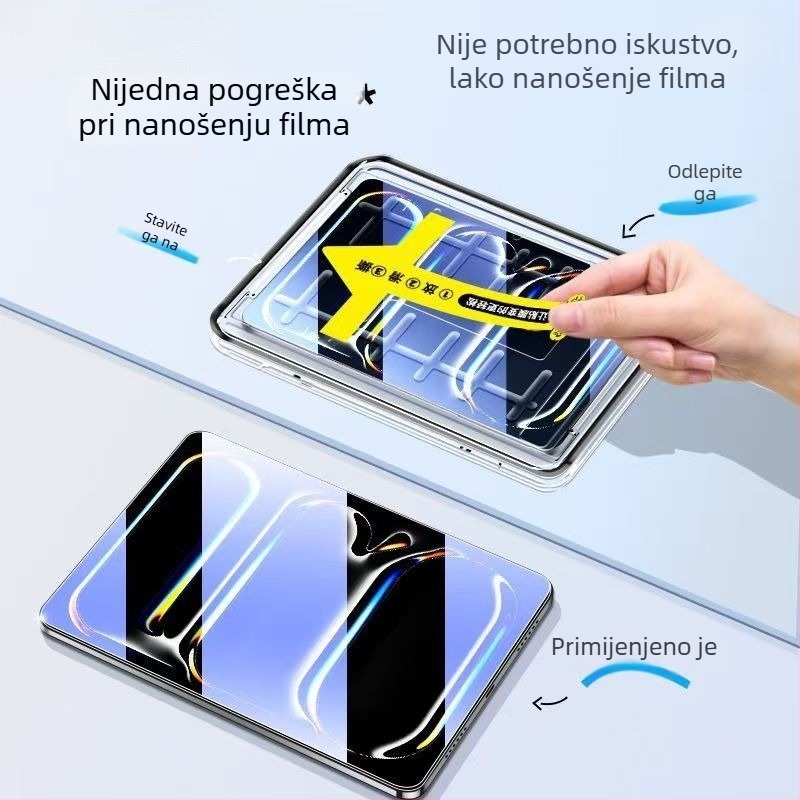 Zaštitno staklo zaslona od kaljenog stakla za iPad Air 6 i iPad Pro (2018–2022) – visoka jasnoća, anti-otisak prsta, anti-plavo svjetlo