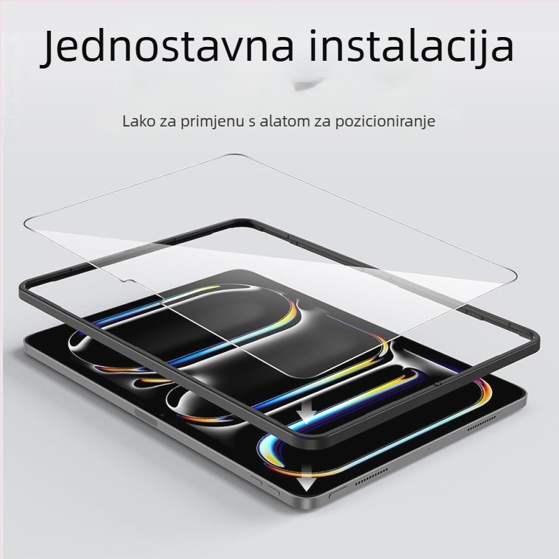 Kaljeno staklo zaštitnik zaslona za iPad Air 7 – HD jasnoća, otporan na ogrebotine, otporan na otiske prstiju, prednje staklo, staklo s visokim udjelom aluminija