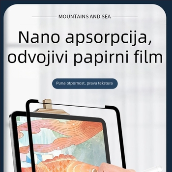 Otklonjiva zaštitna folija za ekran s teksturom papira za Apple iPad Air (6. i 7. generacija), magnetsko pričvršćivanje, kompatibilno s A17 Pro M4/M5 iPad 11. generacije