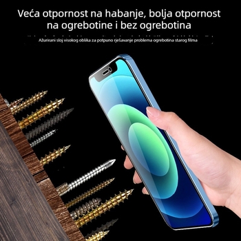 Staklena zaštita zaslona za iPhone 12/12 Pro — potpuno pokrivanje, prednji zaštitni film, visoka jasnoća, otporna na padove