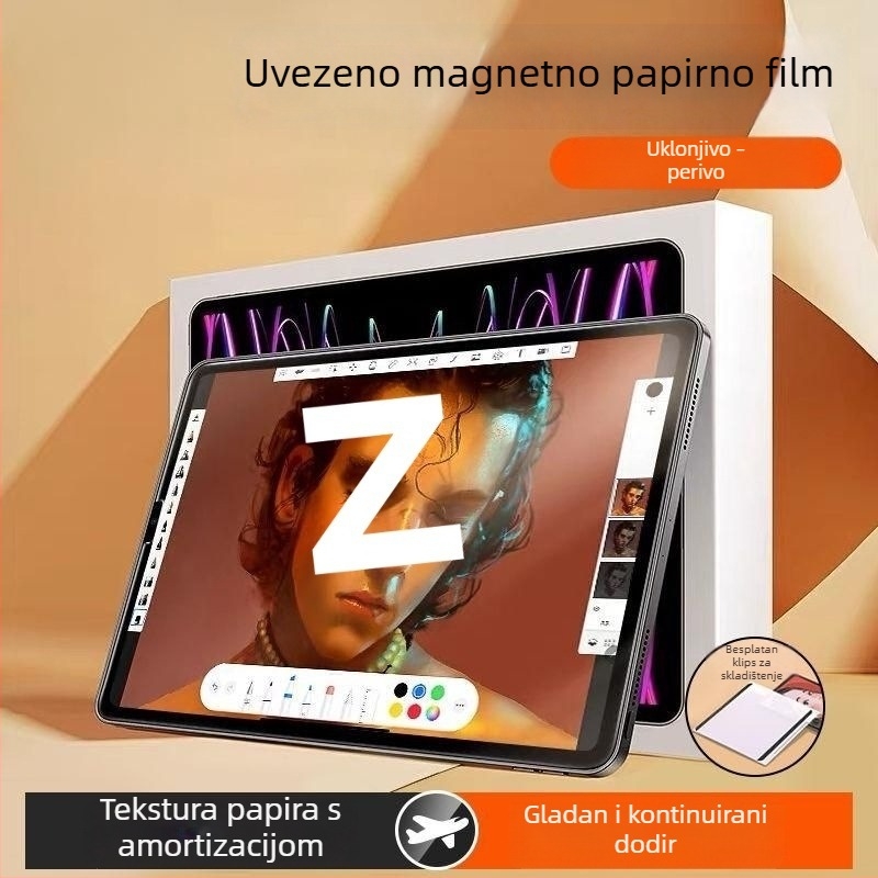 Zaštitna folija za iPad Air 6/5 i iPad 10/9, uklonjivi Pro, mat PET stražnji film