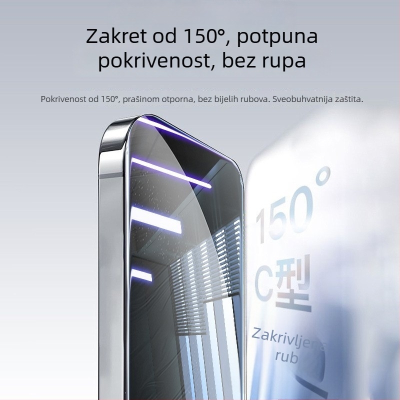Kaljeno staklo zaštitnik zaslona za Apple – puni zaslon, HD jasnoća, prednji film