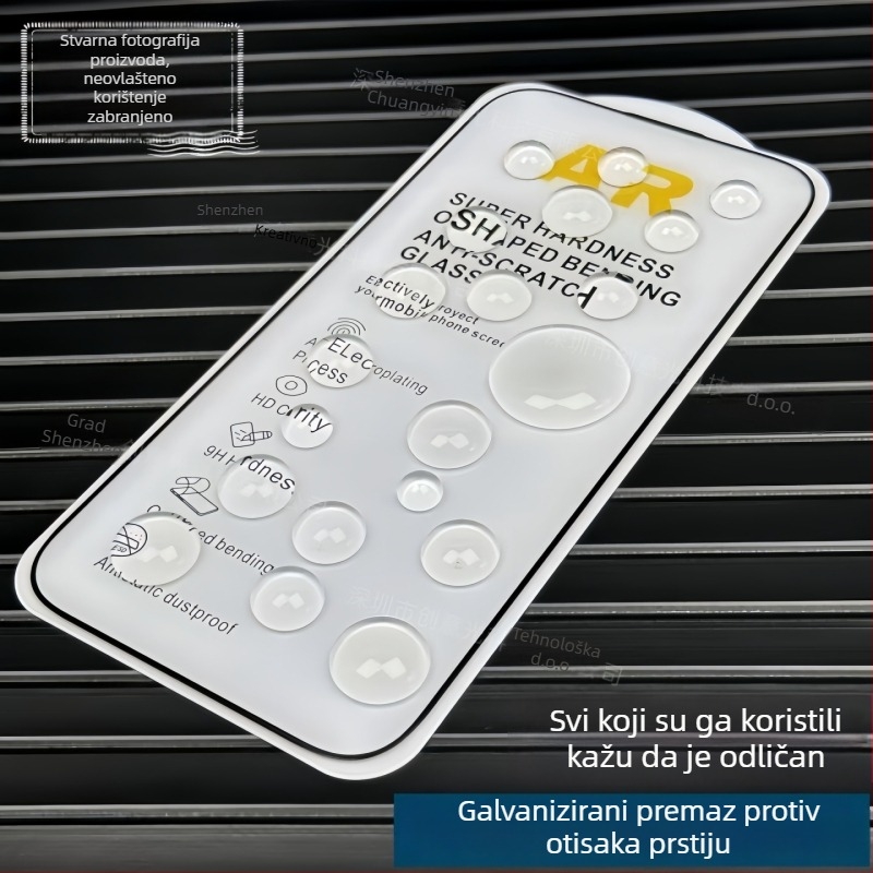 Film zaštitnog stakla s AR premazom za iPhone 13 Pro do iPhone 16 Pro Max – HD, otporan na otiske prstiju, cijeli zaslon