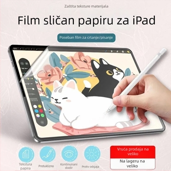 iPad film za pisanje s površinom nalik papiriju — prednja hidrogelna zaštita zaslona za iPad Pro 2020/11, Air 3, Mini 4, Air 5 — HD, otporan na prašinu, otporan na pad, automatska reparacija