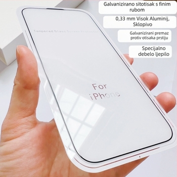 Kaljeno staklo zaštitni zaslon za iPhone 16 Pro Max i iPhone 17 Pro Max – puni zaslon, HD, uski crni okvir