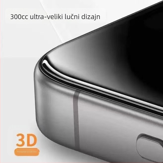 0,5 mm anti-reflektivni kaljeno staklo zaštitnik zaslona za iPhone 14 Pro Max – potpuno pokriće, mikro zakrivljeni rub