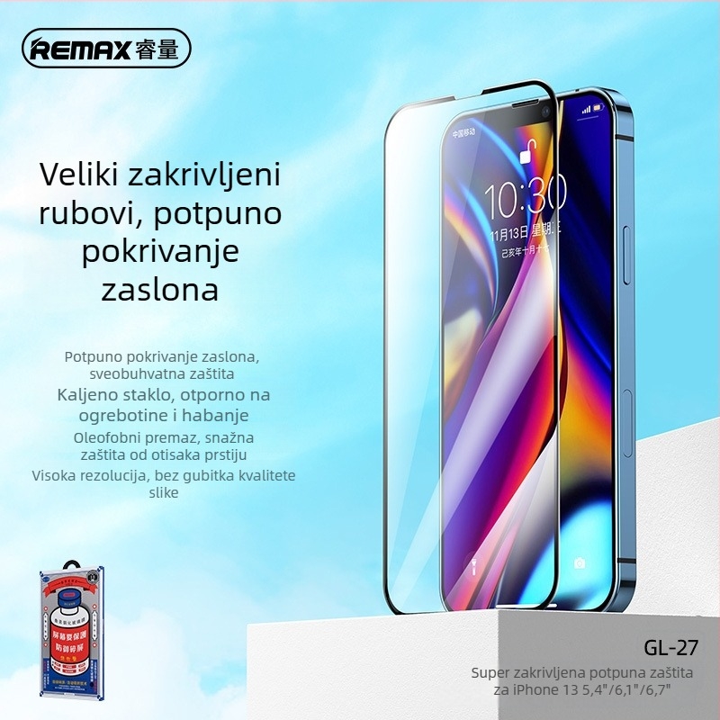 Remax kaljeno staklo za prednji zaslon iPhone14 Pro Max, HD kvaliteta