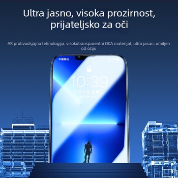 Staklena zaštita zaslona za iPhone 12 s zaštitom privatnosti, anti-peep, zaštita od plavog svjetla, otisci prstiju otporna, kompletna 360° zaštita