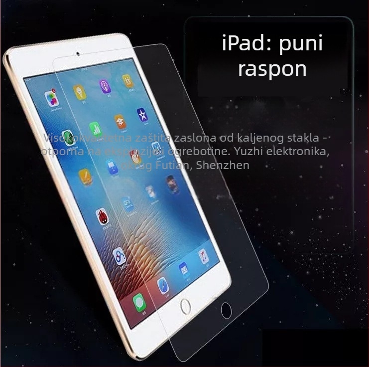 Staklena zaštita zaslona za iPad Pro 11 inča, potpuno pokriće, HD, kompatibilno s iPadom 10.2 i iPadom Air 4