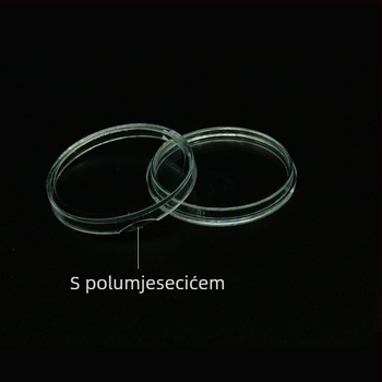 Kutija za novčiće, prozirna plastična okrugla kutija; materijal PS; pakiranje: plastično zapečaćeno; nije dar