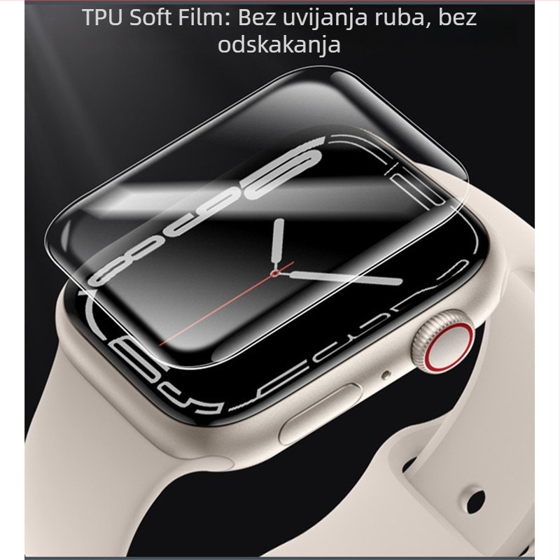 Gor TPU prednji film za Apple Watch 7/SE/6/5/4 i iWatch 9 – mekan proziran zaštitni film zaslona