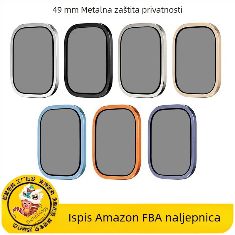 Prozirni zaštitnik zaslona za Apple Watch Ultra s okvirom od titanijevog legure, integrirana zaštita, HD zaštitni film za privatnost, 49 mm