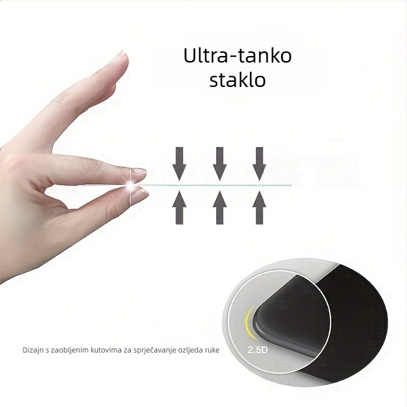 Zaštitno staklo zaslona Apple Watch Ultra 2 49mm – kaljeno staklo, prednji film, puni zaslon, visoka razlučivost, anti otisci prstiju