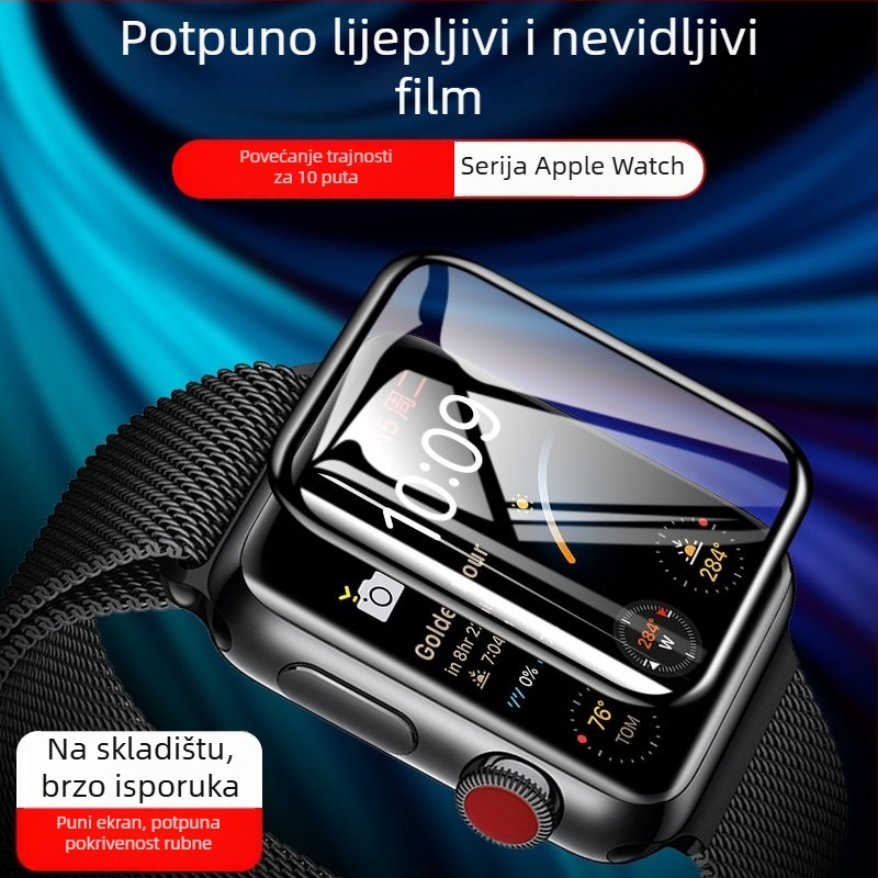 Apple Watch PMMA 3D potpuno prekrivanje zaštitnog filma — otporno na udarce i ogrebotine (Brand: Sincerity)