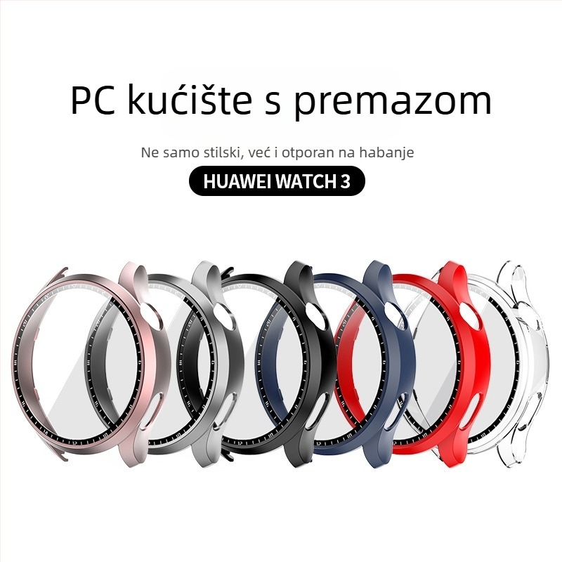 Mat PC zaštitno kućište za Huawei GT3 Pro i Watch3 s integriranim zaštitnim filmom