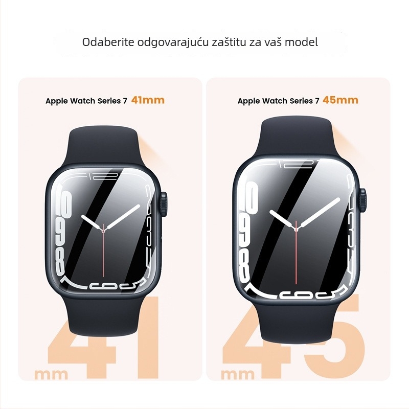 Folia za zaštitu zaslona Apple Watch, kompatibilna sa Series 6 i Series 7, PET materijal