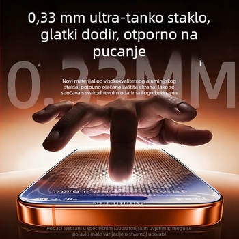 Prednje zaštitno staklo za iPhone 17 Pro Max – anti-refleksija, puna zaštita zaslona, antiotisci prstiju, anti-plavo svjetlo