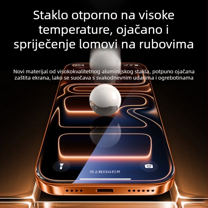 Prednje zaštitno staklo za iPhone 17 Pro Max – anti-refleksija, puna zaštita zaslona, antiotisci prstiju, anti-plavo svjetlo