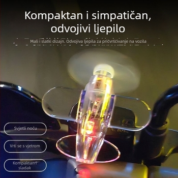 LED zrakoplov na vjetroenergiju – automobilni ukras od plastike