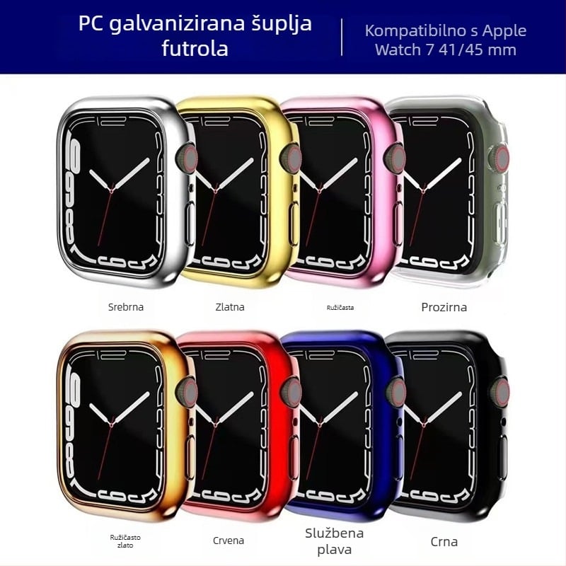 Apple Watch Series 11, elektroplatirani polukat zaštitni okvir PC, 46 mm, otporno na ogrebotine i padove (S10)