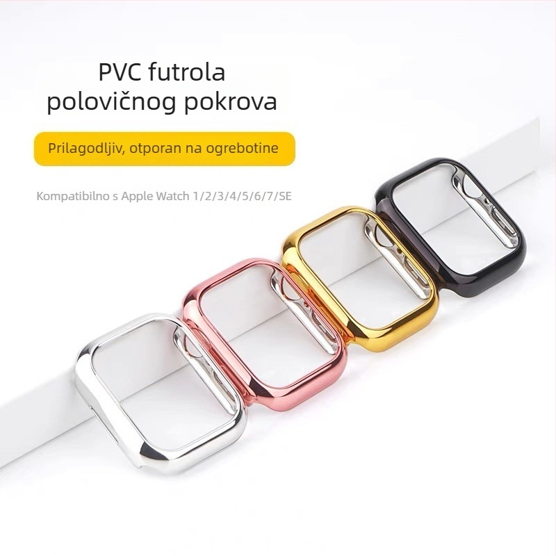 Apple Watch Series 11, elektroplatirani polukat zaštitni okvir PC, 46 mm, otporno na ogrebotine i padove (S10)