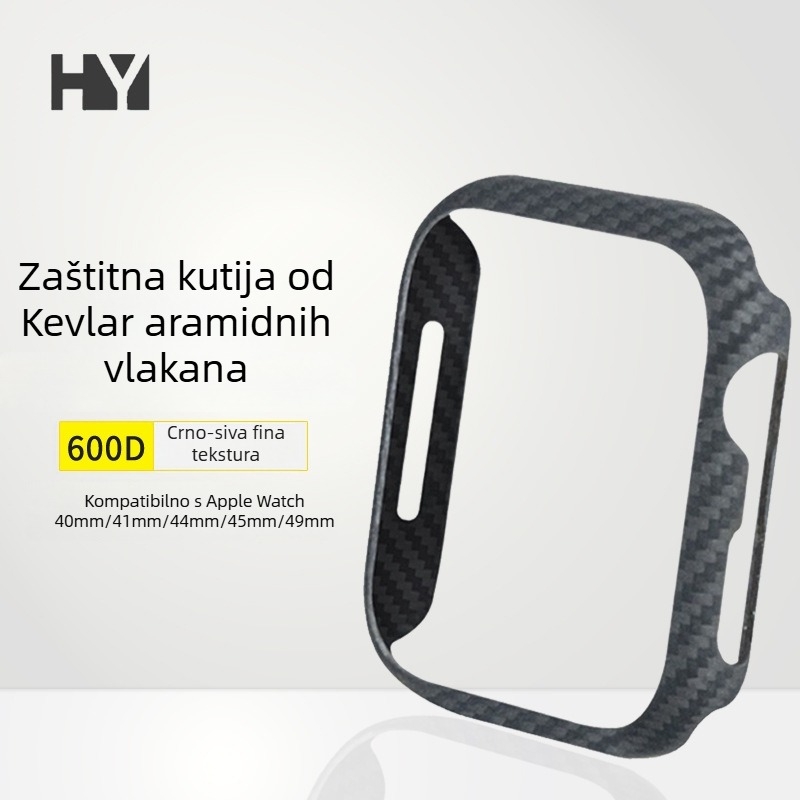Kućište za Apple Watch, Kevella materijal, ojačane aramidne vlakno, kompatibilno s Apple Watch Ultra i standardnim modelima