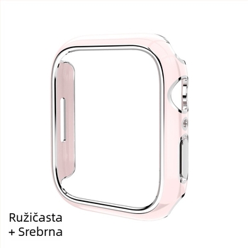 Za Apple Watch 41/45mm, serija 6–8, dvobojni PC kućište s izrezbarenim šupljim dizajnom i elektroplatiranim okvirom