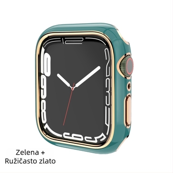 Za Apple Watch 41/45mm, serija 6–8, dvobojni PC kućište s izrezbarenim šupljim dizajnom i elektroplatiranim okvirom