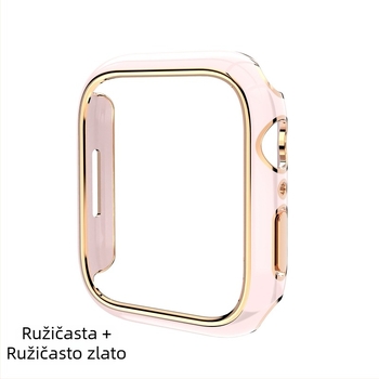 Za Apple Watch 41/45mm, serija 6–8, dvobojni PC kućište s izrezbarenim šupljim dizajnom i elektroplatiranim okvirom