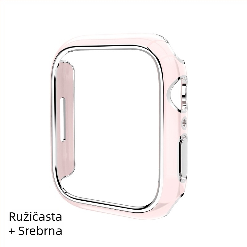 Za Apple Watch 41/45mm, serija 6–8, dvobojni PC kućište s izrezbarenim šupljim dizajnom i elektroplatiranim okvirom