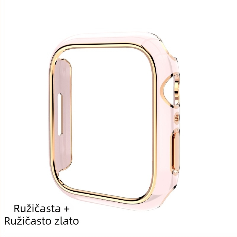 Za Apple Watch 41/45mm, serija 6–8, dvobojni PC kućište s izrezbarenim šupljim dizajnom i elektroplatiranim okvirom