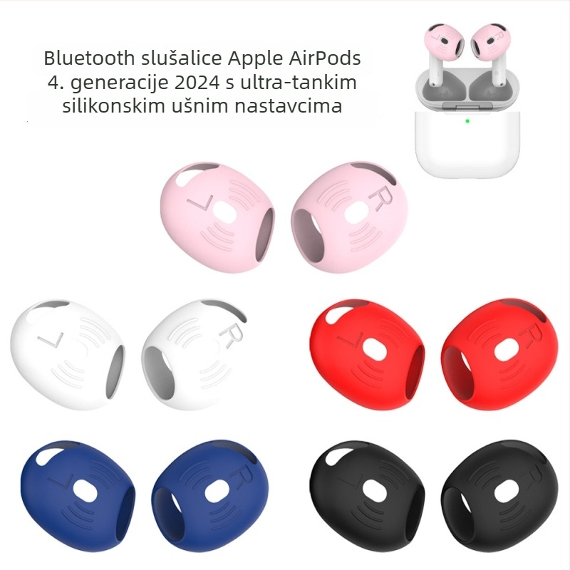 AirPods 4. generacije silikonska mekana zaštitna kapica za ušne slušalice — ultra-tanka, zaštita od padova i prašine